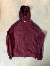Vintage 90s Adidas Anorak Nylon Windbreaker Jacket Red Size Medium