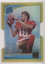 2018 Panini Donruss Rated Rookie Press Proof Gold Die-Cut 18/25 Dante Pettis 7m3