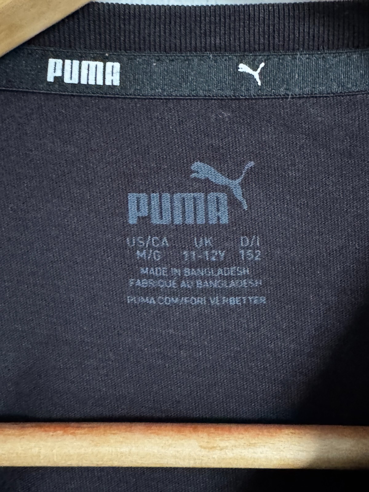 Puma Boys' Graphic T-Shirt - Black with Neon Green Logo - Size 11-12Y (152cm) image 6