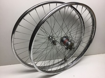 Vintage Schwinn 26  1 3/4  S7 Chrome Wheels Rims Bendix 2 Speed Kickback 