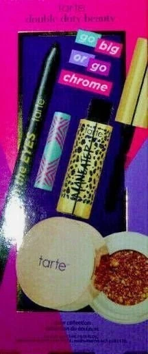 Tarte go big or go chrome color collection new in box eyeliner eyeshadow mascara