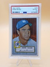 1952 Topps Hank Bauer #215 PSA 4.5 VG-EX+ New York Yankees Vintage 🔥 Clean Copy