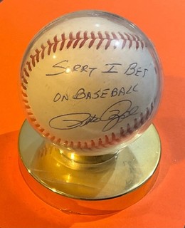 Pete Rose Autographed Official MLB Baseball w/ "Sorry I Bet On Baseball" JSA