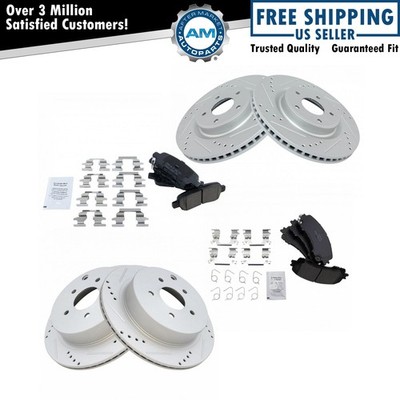 Front & Rear Performance Brake Rotor & Ceramic Pad Kit For Infiniti Q50