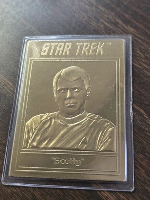 Star Trek 22kt Gold Card   Montgomery Scott (Scotty)   Sealed   Danbury Mint