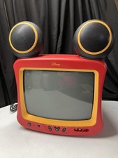 Disney Mickey Mouse 13" Color TV with Speaker Ears Tested NO Remote 2005