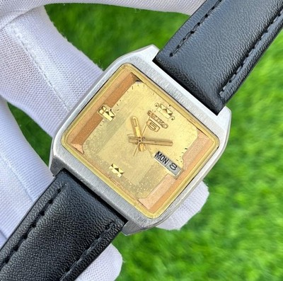 SEIKO5 / セイコー5 7S26-00R0 TVスクリーン ゴールド SEIKO5 / セイコー5 7S26-00R0 TVスクリーン 自動巻 裏スケ