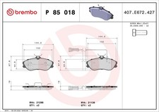 Bremsbelagsatz Scheibenbremse PRIME BREMBO P 85 018 für B4 100 AUDI C3 90 8C2 89