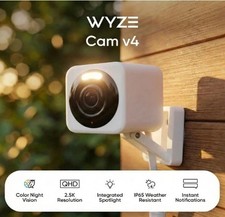 WYZE Cam v4 Latest Model, 2.5K AI Security Camera, Indoor/Outdoor Camera