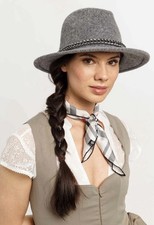 Women's Tack Fedora Hat In Charcoal Grey NWT western