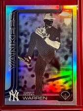 Will Warren 2025 Topps Chrome Negative Refractor RC #81 Yankees