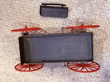 Marx Johnny West Buckboard Wagon Parts Lot Wheels Bench Seat Wagon Body Vintage