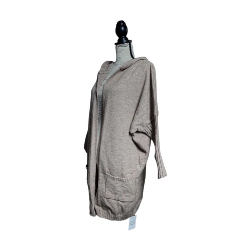 Camisa Women's Live Simply Beige Cardigan One Size Machine Washable - Picture 3 of 9