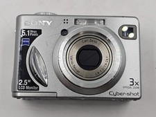 Sony Cyber-shot DSC-W5 5.1MP Digital Camera - Silver for sale