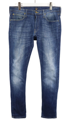 Lee Luke Herren Jeans W33/L32 Blau Slim Fit Stretch Reißverschluss