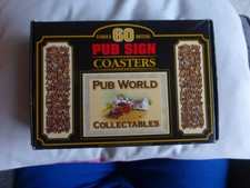 THE FAMOUS BRITISH "PUB SIGN" COLLECTION ~ 60 PRISTINE COASTERS IN ORIGINAL BOX