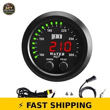 ZHSYMX 52mm Water Temperature Gauge with Alarm - Red Display
