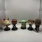 Funko Pop Star Wars Lot Of 6, Luke Skywalker, Darth Maul, Grogu, Chewbacca, Jar