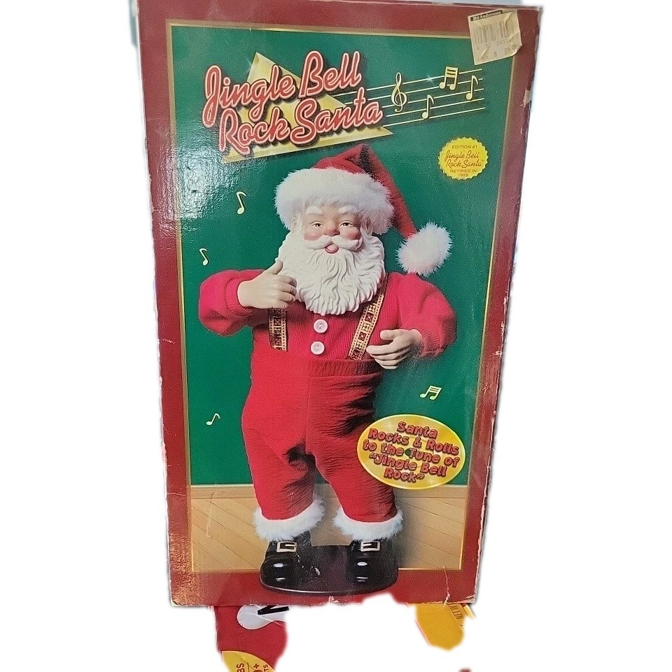 Rock Santa Collectibles Jingle Bell Rock Santa Musical Figurine