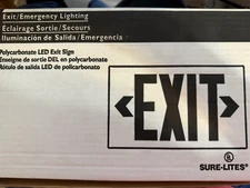 LED EXIT Sign Cooper Lighting Sure-Lites LPX7BK Self Powered Emergency Light