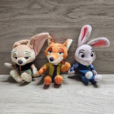 DISNEY ZOOTOPIA 9  Office Judy Hopps, Nick Wilde, Finnick Plush