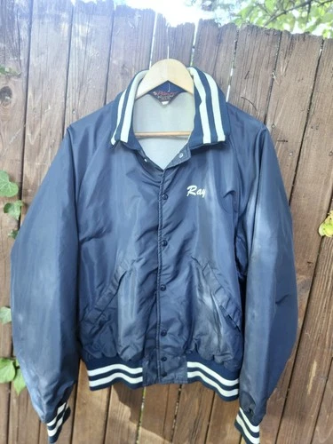 Vtg 1980 HEART Band Crew Nylon Softball Team Jacket -Bebe Le Strange Tour  image 19