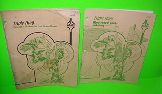 Triple Hunt Original Video Arcade Game Service Repair Manual 1977 Set Of 2