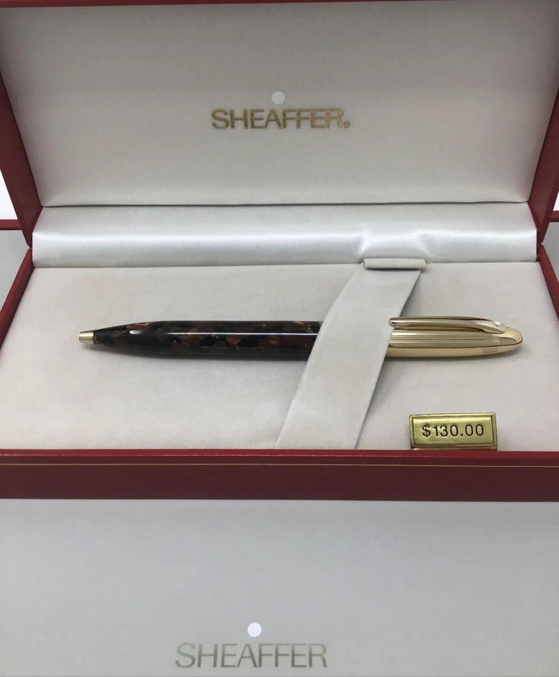 Sheaffer Crest Opalite Brown Ballpoint Pen BP 23k Gold Trim 596 Made In USA 1996 - image 4 of 4