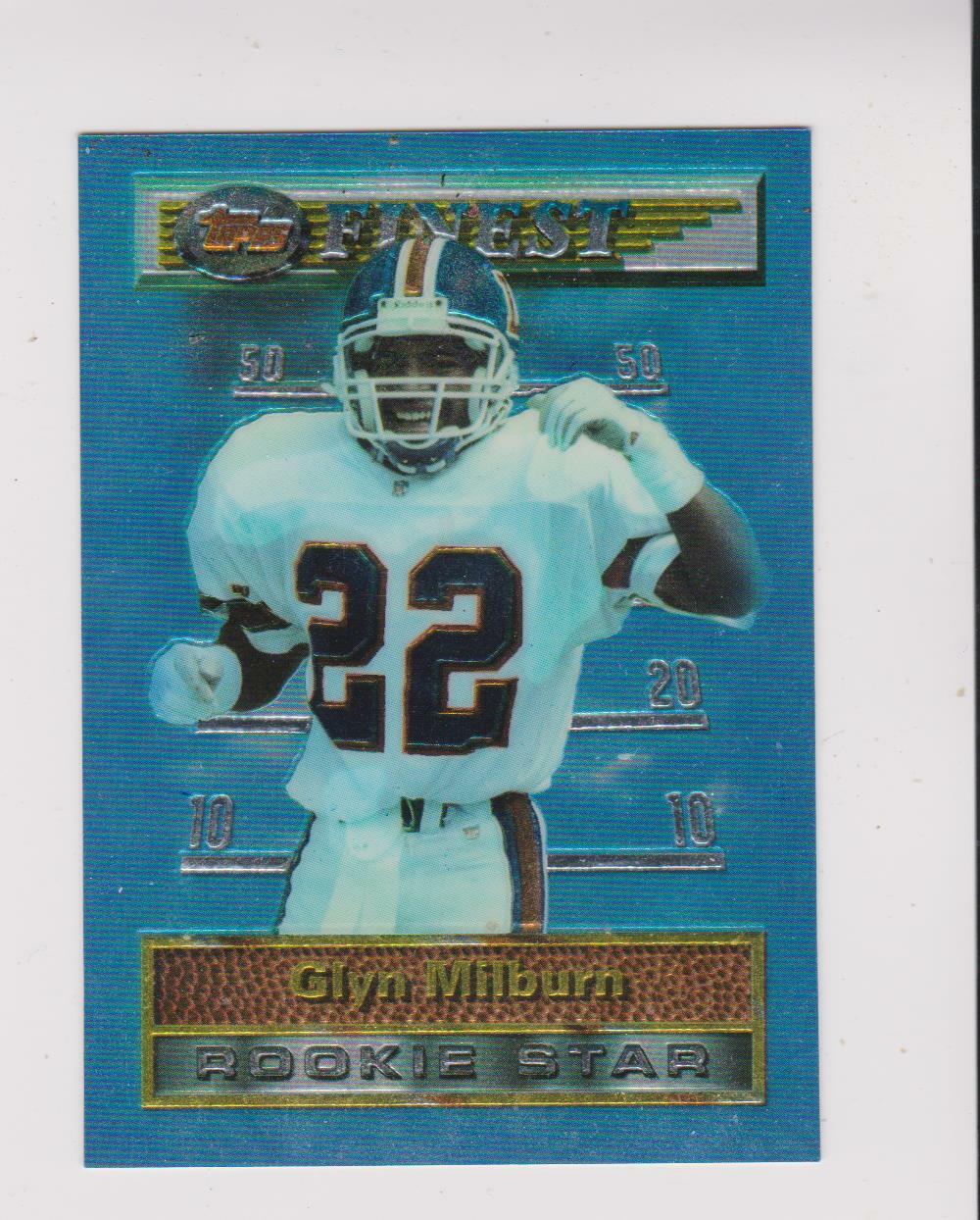 1994 Topps Finest #167 Glyn Milburn rookie card, Chicago Bears All-Pro