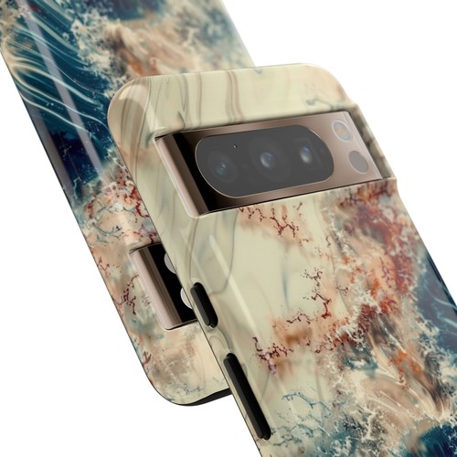 Blue White Rushing Ink Resin Waves - Phone Case for iPhone, Galaxy, Pixel - 第 147/281 張圖片