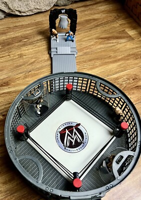 Jakks Pacific WWE Toy 2008 Micro Crash Bash Elimination Chamber Arena 5 Figures
