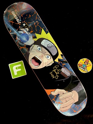 GOLD SIGNED Paul Rodriguez Blue Foil Primitive Naruto Skateboard