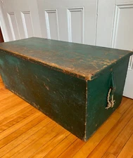 Antique Seaman's Nautical Whaler's Chest Trunk