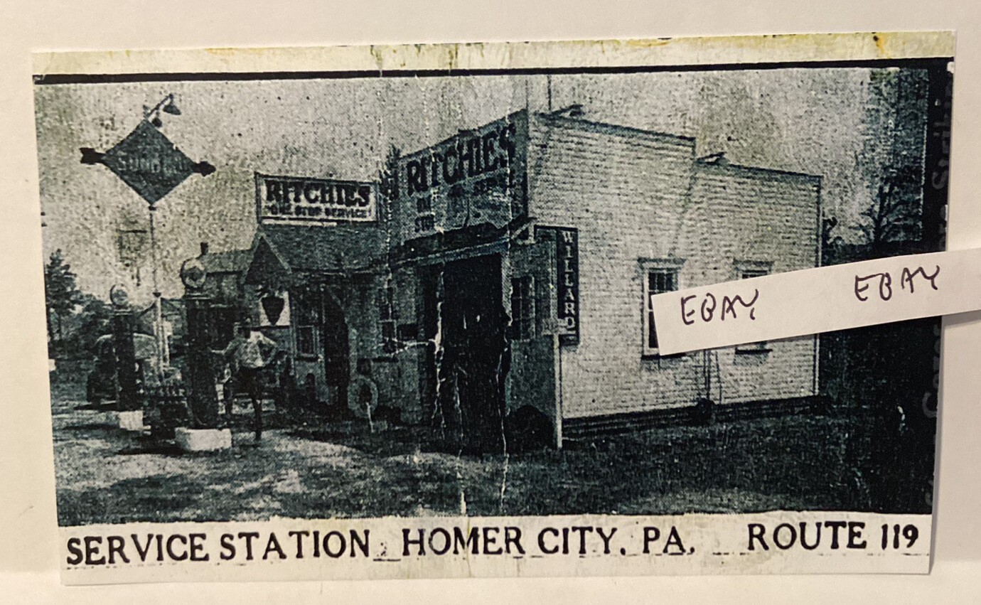 EARLY HOMER CITY PA RITCHIE’S SERVICE STATION SUNOCO GAS RT. 119 AD NEW