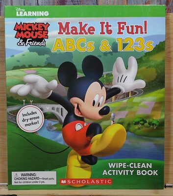 Disney Learning Mickey Mouse & Friends Make it Fun! ABCs & 123s Wipe-Clean Activ
