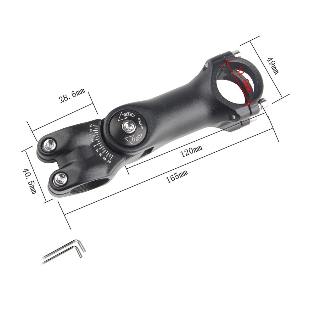 Adjustable Black Aluminum Alloy Bike Stem Riser for Mountain Bike