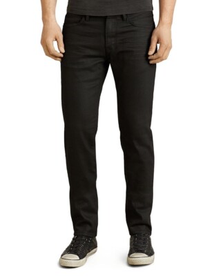 NWT John Varvatos Star Usa Bowery Fit Jean V Stitch Size:31 In Jet Black