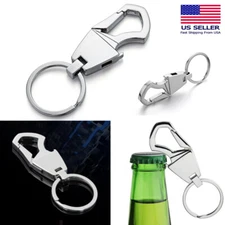 Men's Women's Fashion Style Clip Keychain Car Key Ring Fob Holder Bottle Opener
