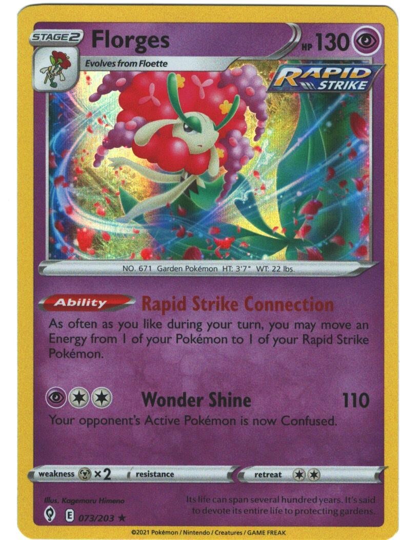 Florges 73/203 Evolving Skies Holo Rare Pokemon Card Pokémon TCG 073