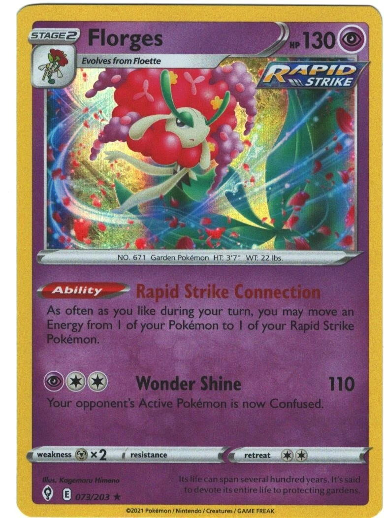 Florges 73/203 Evolving Skies Holo Rare Pokemon Card Pokémon TCG 073 | eBay