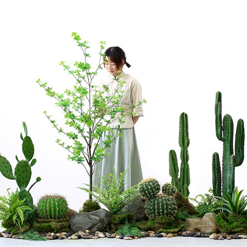 SOGA 4X 95cm Realistic Indoor Cactus Fake Plant Artificial Tree Decor 2 Heads - Picture 6 of 6