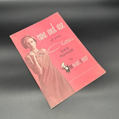 Vintage 1960s Magic Chef Chateau Gas Range Care Use Manual Booklet MCM Pink Book