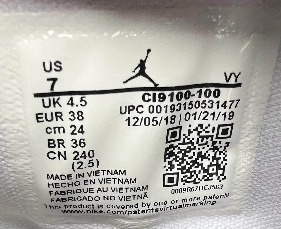 Jordan 1 Mid Unite Totale CI9100-100 Mujer Talla 7 Usado Sin Caja Foto 2 de 4