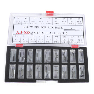 90 Screw Pins For Rolex Watch Links Bands Bracelets Straps Assorted Set