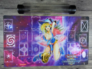 Dark Magician Girl & Gagaga Girl YuGiOh Custom Duel Playmat TCG Mat Free Tube