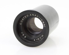 4 INCH COATED ANASTIGMAT F/3.5 PROJECTOR LENS, USED