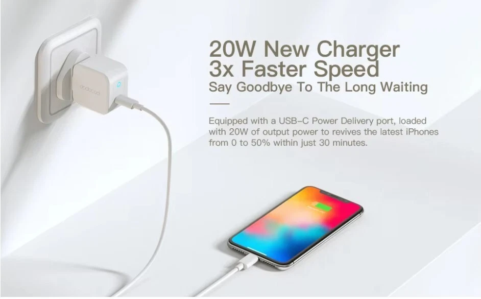 3 pcs of dodocool 20W Mini PD Charger Adapter Type-C  White - Image 2 of 4