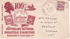AFD5300) Australia 1950 2½d Stamp Centenary on Wide World ANPEX cover. Addressed