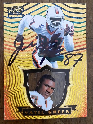 Yatil Green signed MIAMI DOLPHINS card ROOKIE | eBay