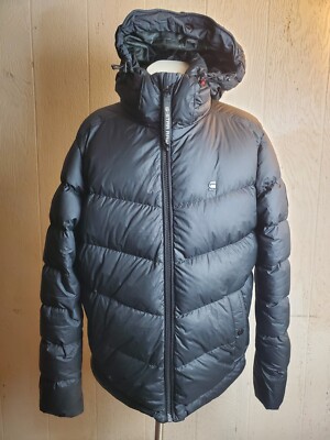G-Star Raw Whistler Jacket Mens Large Down Puffer Hoddie Namic